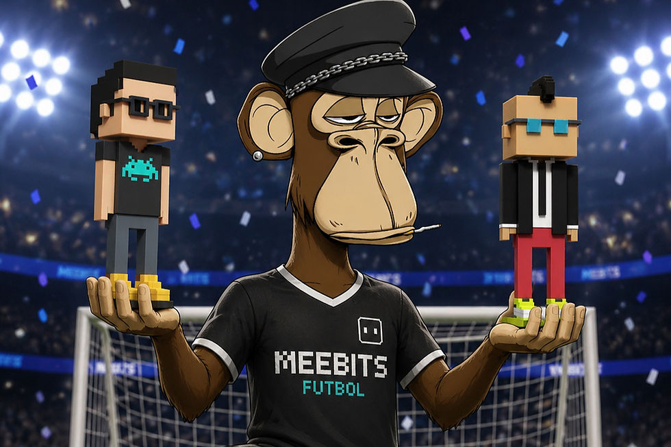 SHOOTERS SHOOT, MINTERS MINT: BAYC Member Nils Scores Two Meebits During The Meebits Futbol Legends Burn!