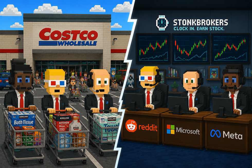 FROM BIG TECH TO BIG BOX: Clutch Markets Adds Costco, Reddit, Microsoft, And Meta To StonkBrokers' Growing Reward Portfolios On Robinhood Chain!