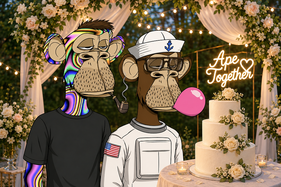 FROM DEATH DO US APE: BAYC Member Ed's Wife Says "I Do" To The Swamp After Picking Up A Spacesuit Wearing Primate For 38.88 Eth, Or $68K