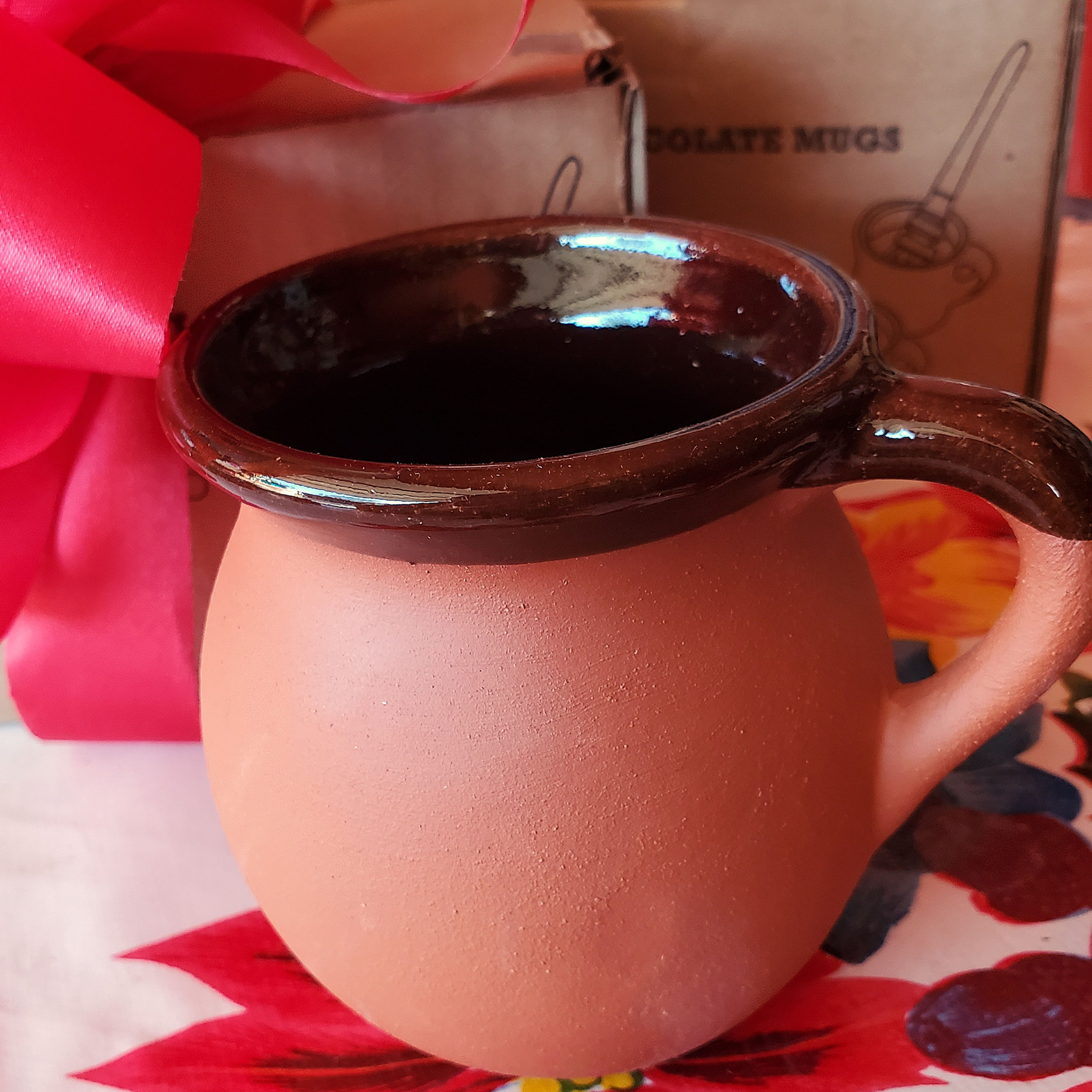 Handmade Clay Mugs, boxed set