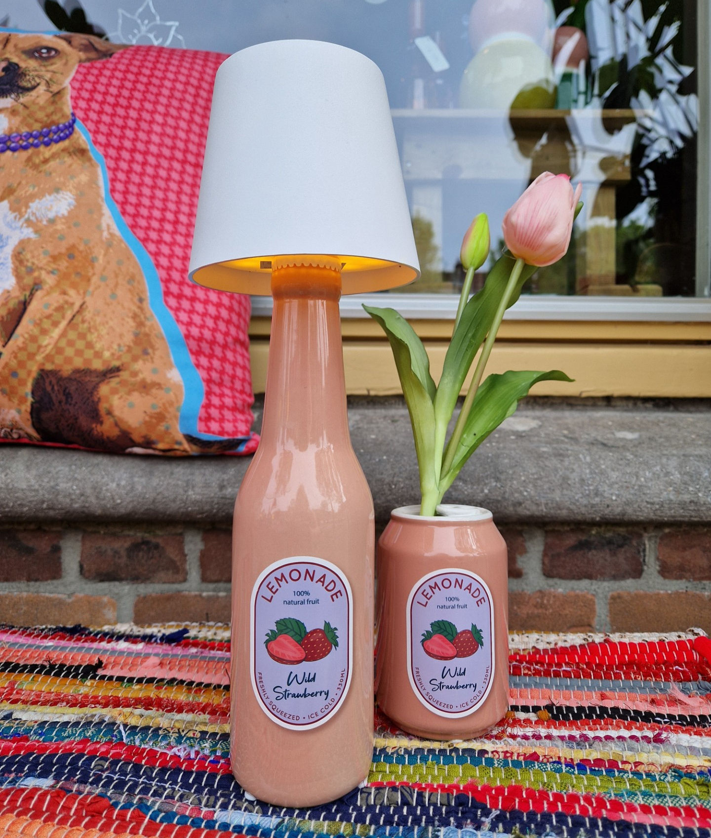 Lamp voor op fles - draadloos, oplaadbaar, 3 kleuren licht