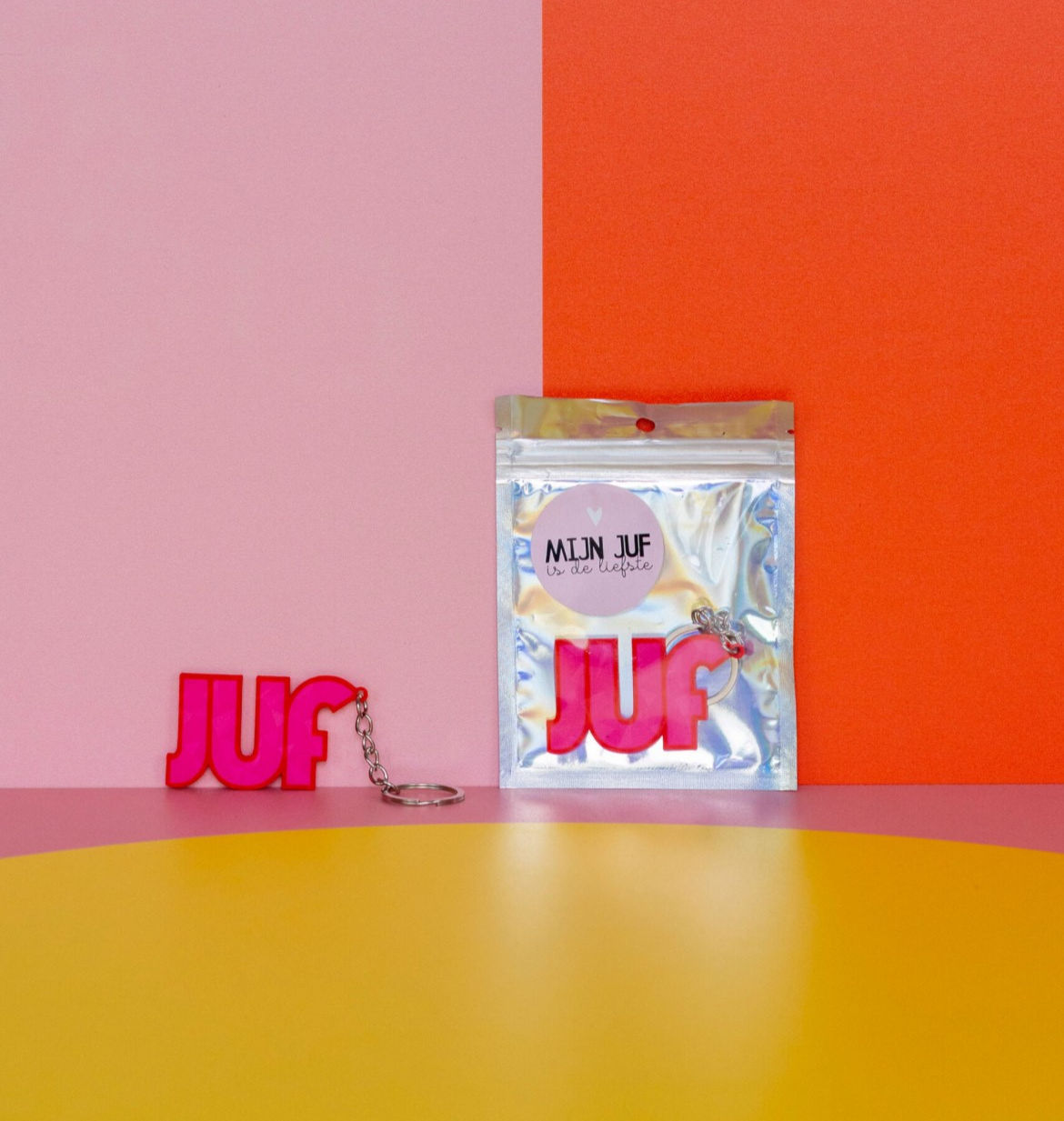 Sleutelhanger JUF - fluor