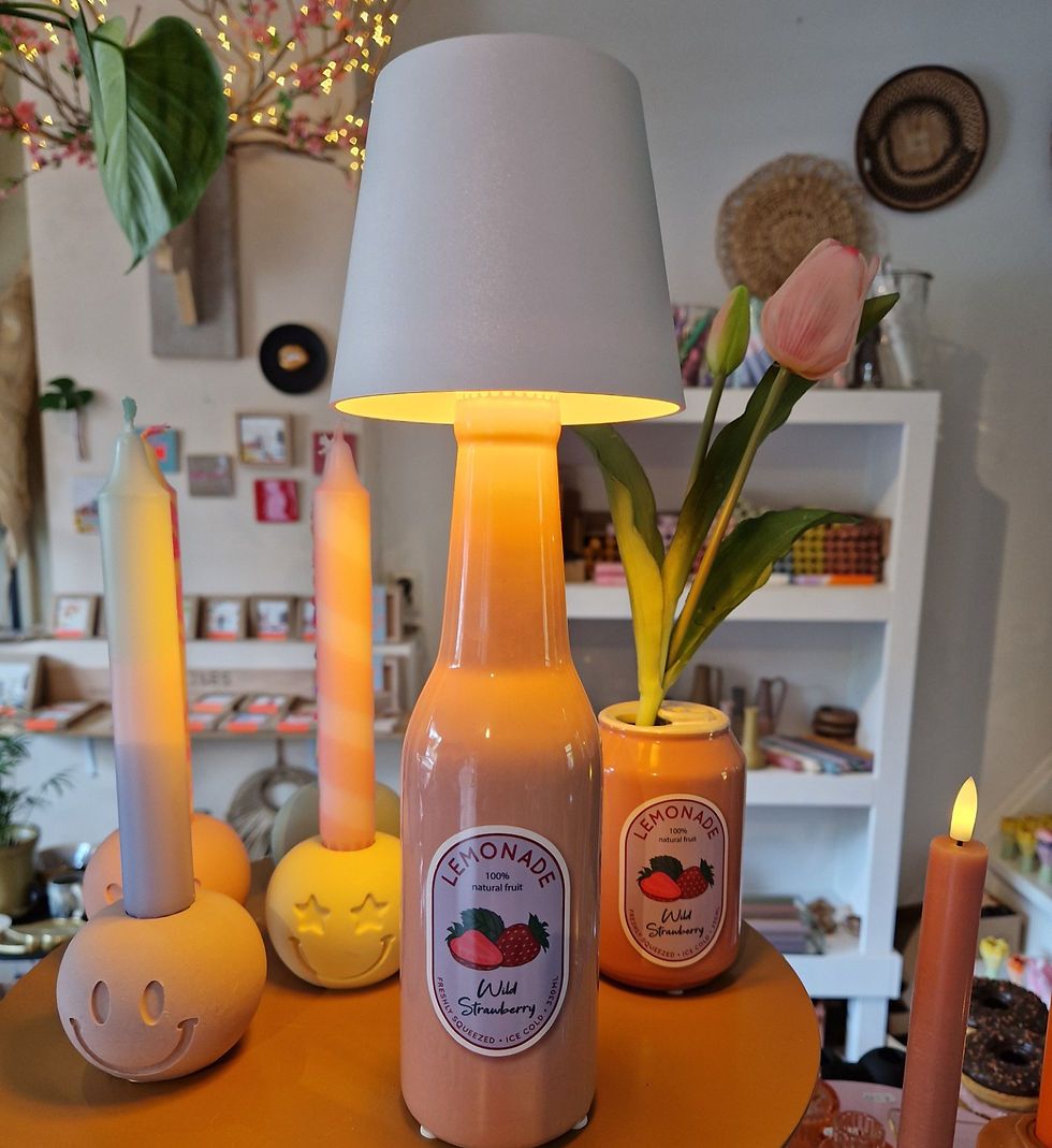Thumbnail: Lamp voor op fles - draadloos, oplaadbaar, 3 kleuren licht