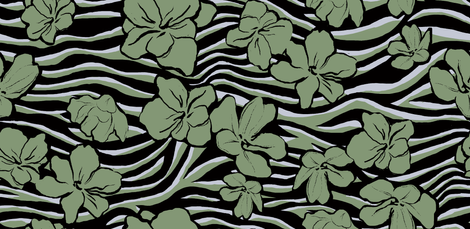 Zebra floral design. Created with NedGraphics.