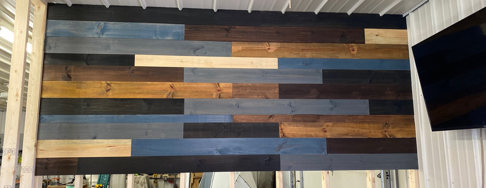 Modern-rustic accent wall