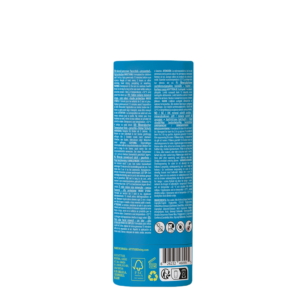 Thumbnail: ATTITUDE SUNLY Zonnecrème stick gezicht KIDS SPF30 20g