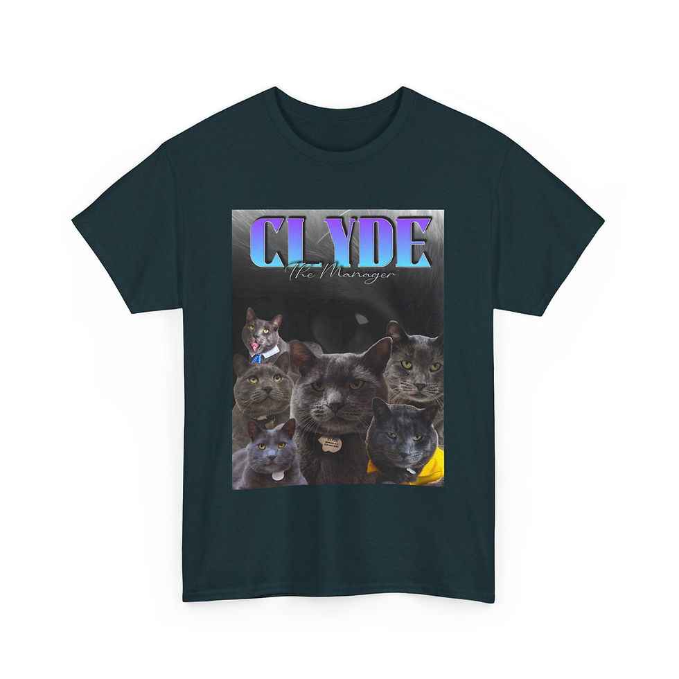 Thumbnail: Clyde's 90s Album Cover - Unisex Heavyblend Cotton Tee