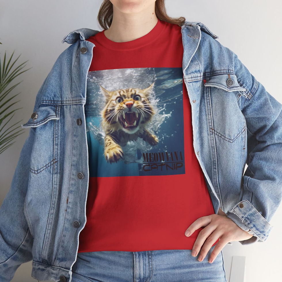 Thumbnail: "Meowvana" Unisex Heavy Cotton Tee (6/20)