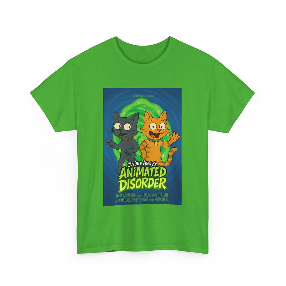 Thumbnail: "Clyde & Andy's Animated Disorder" Unisex Heavy Blend Tee