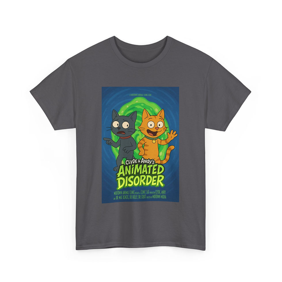 Thumbnail: "Clyde & Andy's Animated Disorder" Unisex Heavy Blend Tee