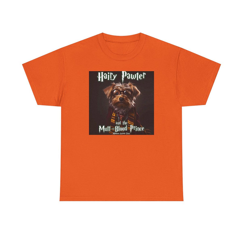 Thumbnail: "Hairy Pawter" Unisex Heavy Cotton Tee (6/20)