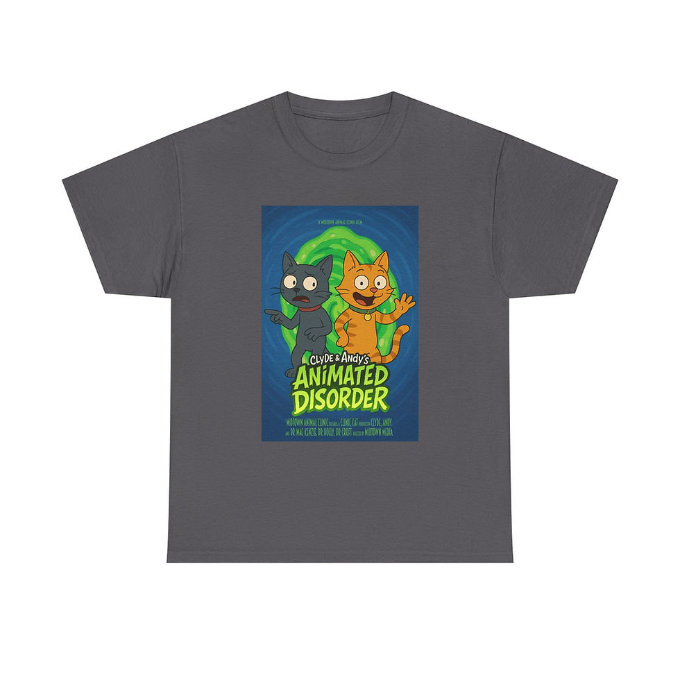 Thumbnail: "Clyde & Andy's Animated Disorder" Unisex Heavy Blend Tee