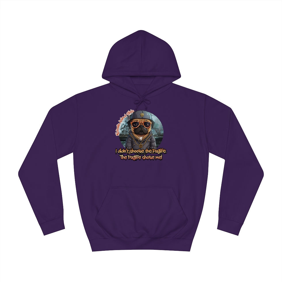 Thumbnail: #Puglife- Unisex College Hoodie