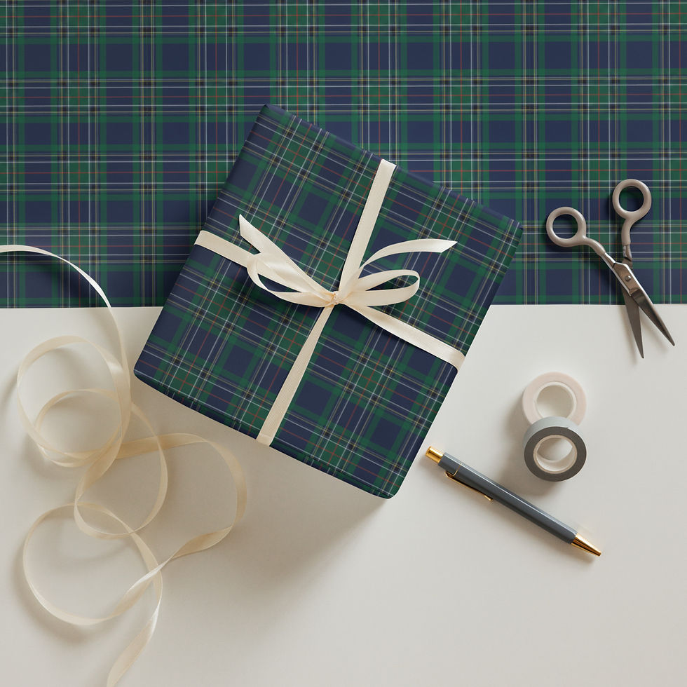 Thumbnail: Colquhoun / Calhoun Plaid Wrapping paper sheets