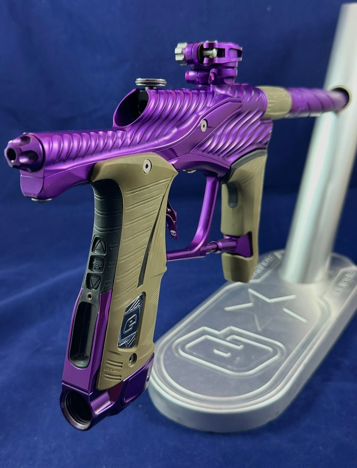 Twister LV1.6 custom purple Parabolic tip w/tan grips