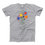 Thumbnail: T-Shirt Pablo Picasso Bouquet de Paix gris vue de face