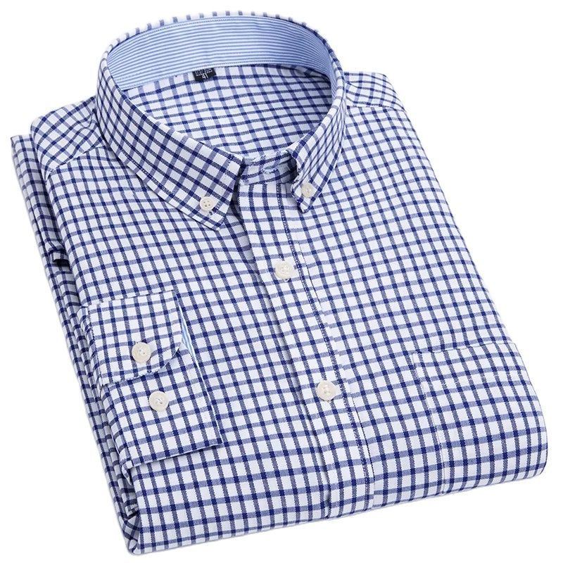 Chemise Homme Manches Longues Oxford Slim bleue