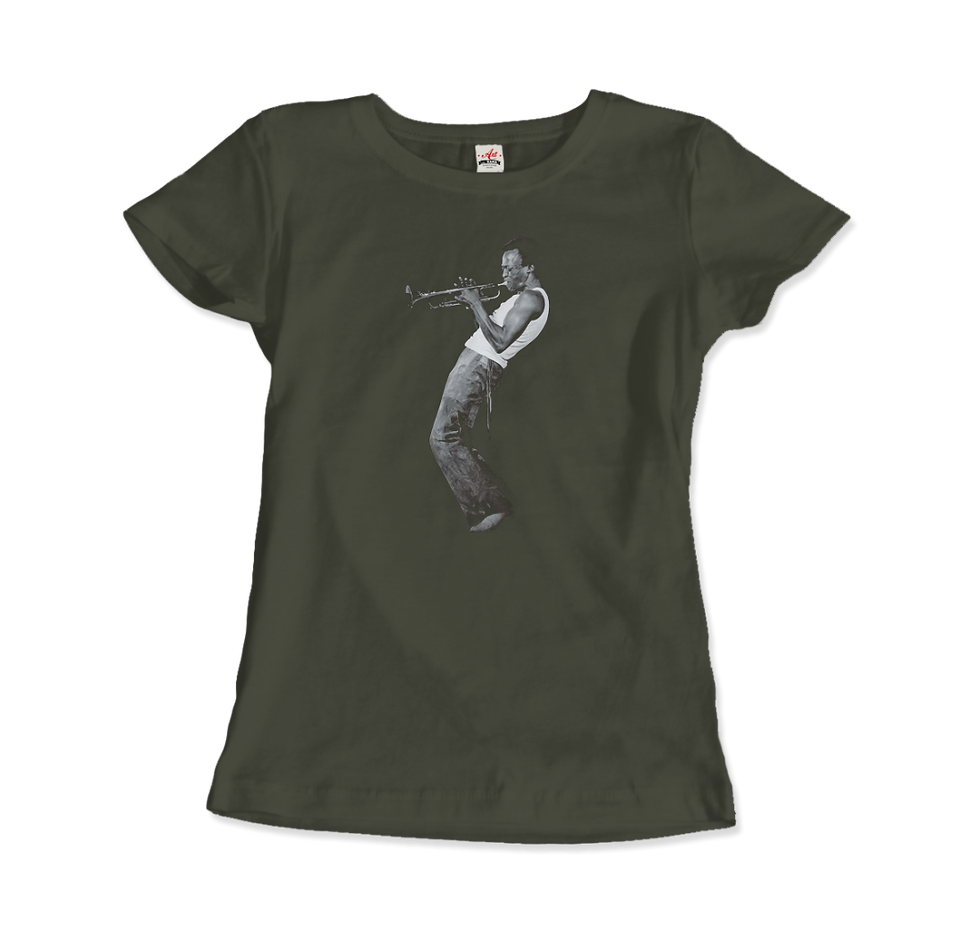 Miniature : T-shirt Miles Davis vert 2 vue de face