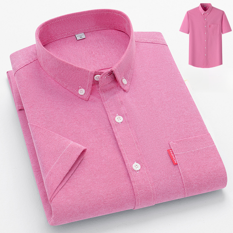Miniature : Chemise de luxe homme manches courtes rose 2