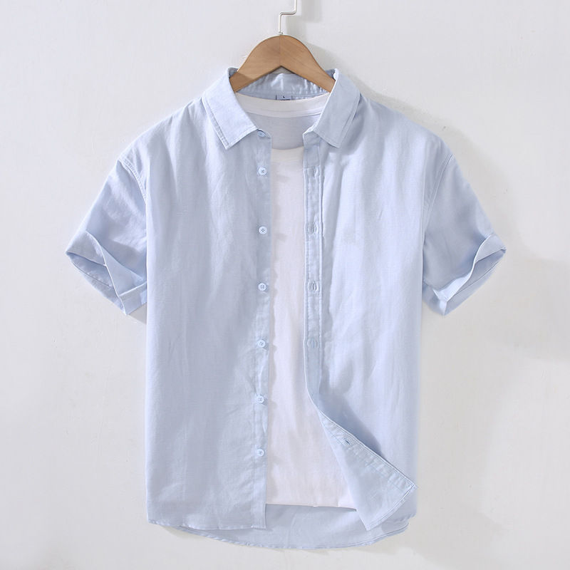 Thumbnail: Linen Men Shirts Cotton Men's Shirts Quality Linen Shirt Men