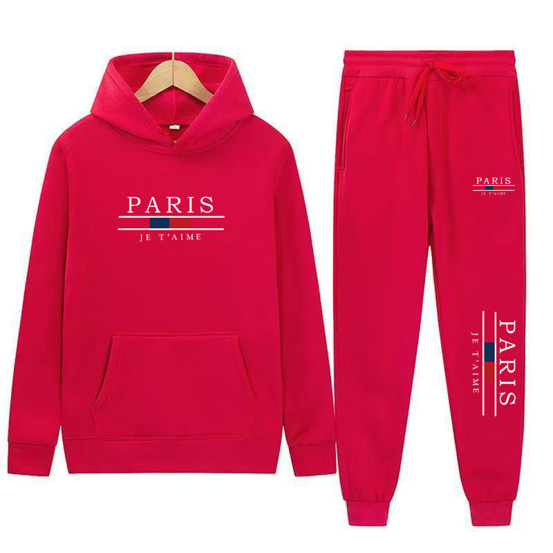 Thumbnail: Ensemble de Survêtement 2 Pièces Unisexe rouge 2