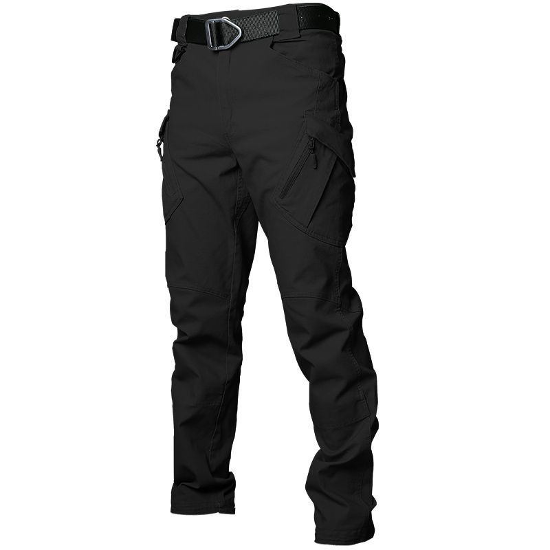 Thumbnail: Pantalon cargo homme noir vue de face