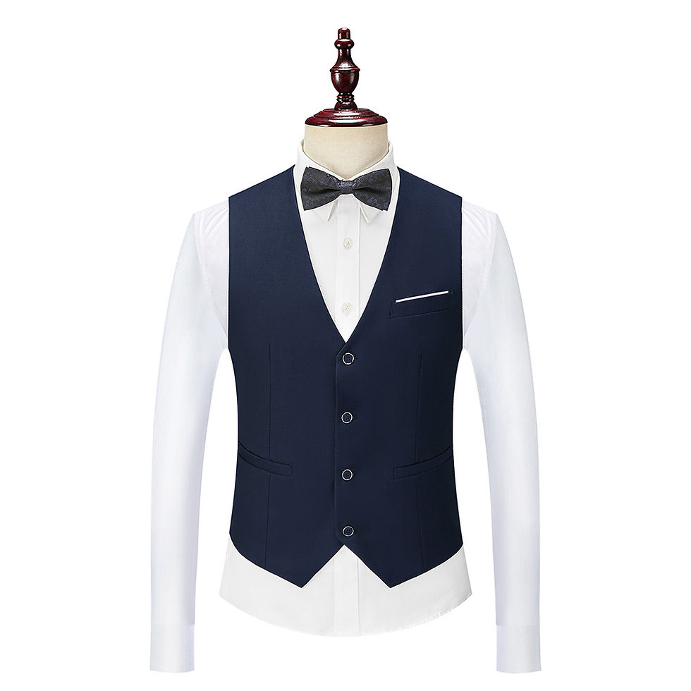 Miniature : costume homme gilet noir et chemise blanche vue de face