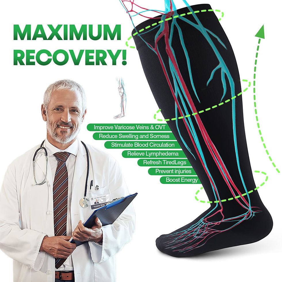 Thumbnail: Chaussettes de Compression Grande Taille 2XL-7XL + docteur