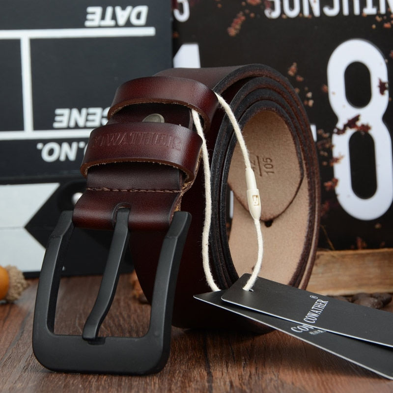 Miniature : Ceinture Peau de Vache brune vue de face 3
