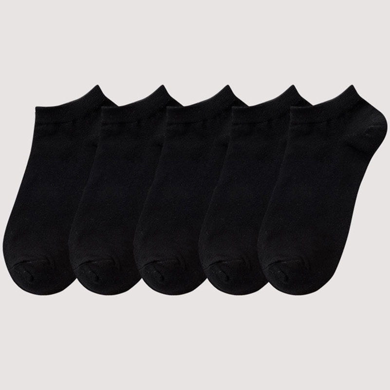 Miniature : Lot de 5 Paires de Chaussettes Basses pour Homme noires