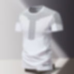 T-shirt homme col rond blanc au style élégant et fun vue de face