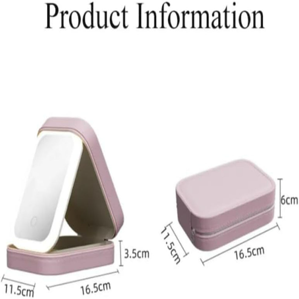 Thumbnail: 2 Trousses de Maquillage de Voyage Portables avec Miroir LED Intégré 2