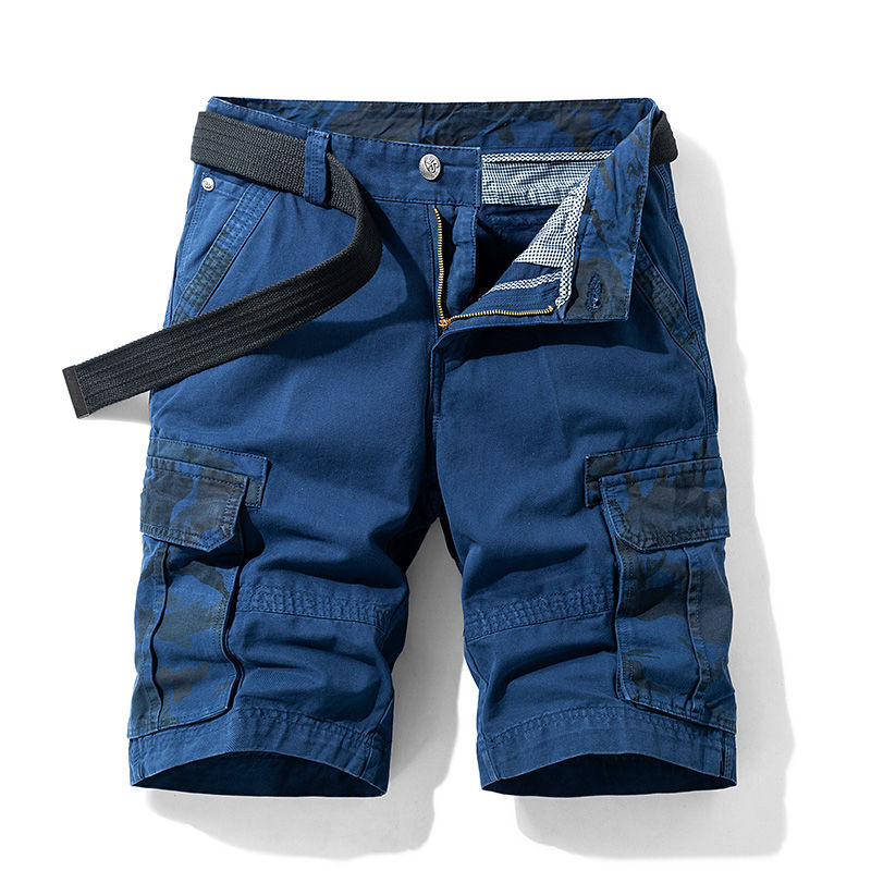 Miniature : Short Cargo Camouflage pour Homme bleu