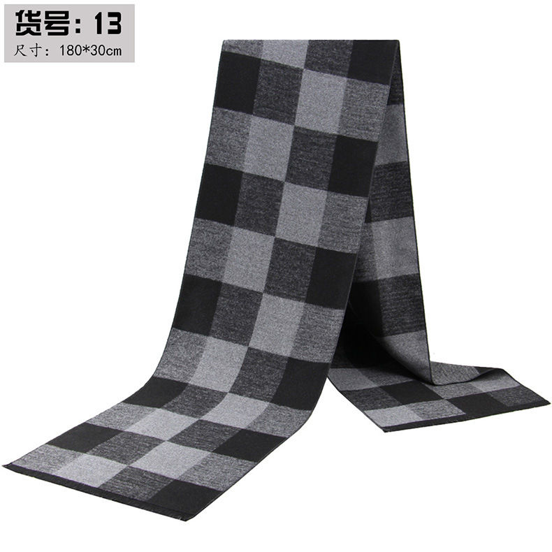 Thumbnail: Écharpe Classique à Carreaux en Cachemire pour Homme 33