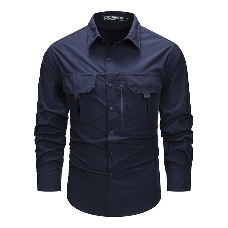 Thumbnail: Chemise Tactique Homme à Manches Longues noire