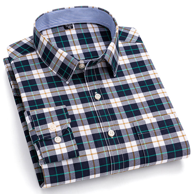 Thumbnail: Chemise Homme Manches Longues en Pur Coton Oxford noire 2