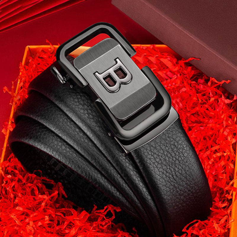 Thumbnail: Ceinture Noire à Boucle Automatique pour Homme 3