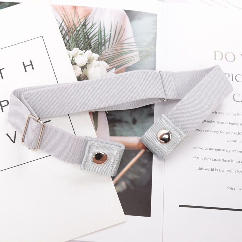 Thumbnail: Ceinture Sans Boucle pour Femme blanche