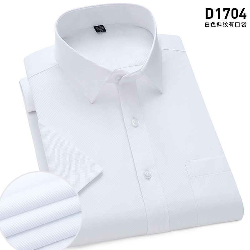 Thumbnail: Chemise d'Été Homme – Manches Courtes, Sans Repassage blanche