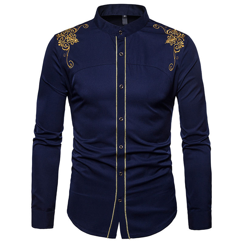 Thumbnail: Chemise Hommes bleue vue de face