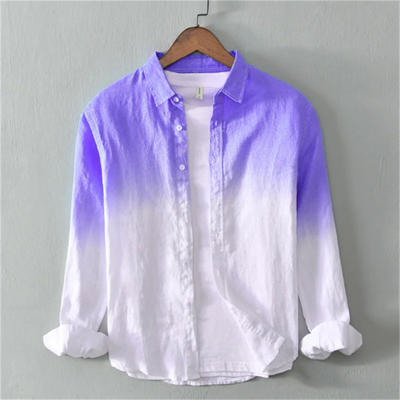 Miniature : Chemise d’Été Homme à Manches Longues suspendue sur un cintre en bois move