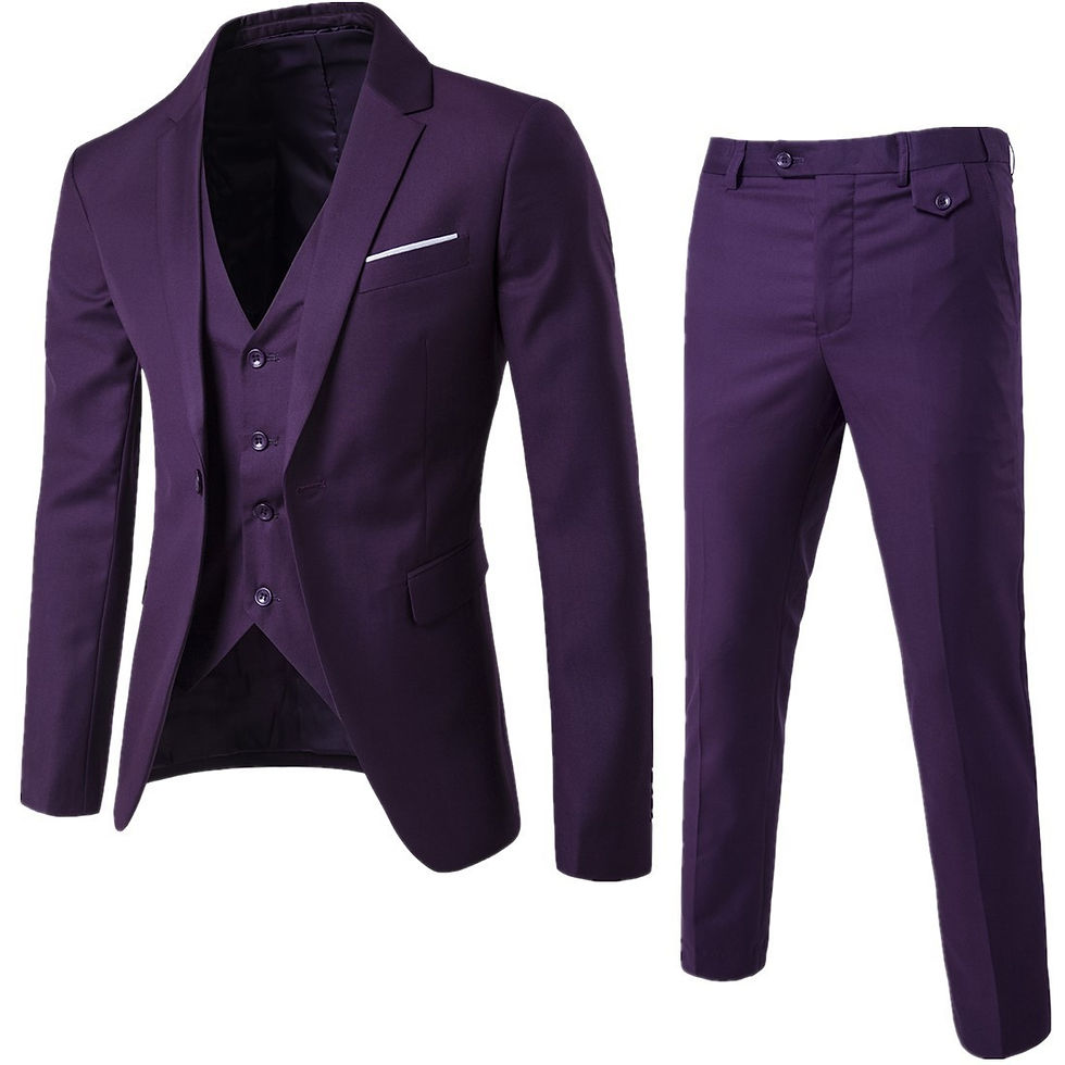 Miniature : Costume de mariage grande taille homme en move classique avec cravate