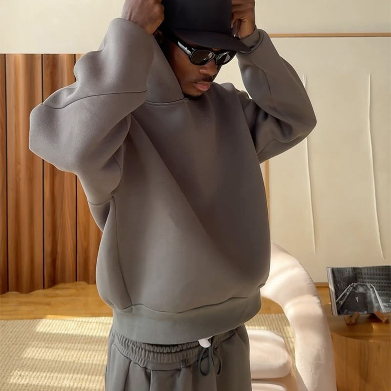 Thumbnail: Homme portant un  Ensemble 2 Pièces Décontracté Homme - Sweat à Capuche et Pantalon Droit 5