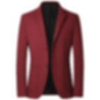 Blazer homme slim coupe ajustée couleur unie rouge - Vue de face