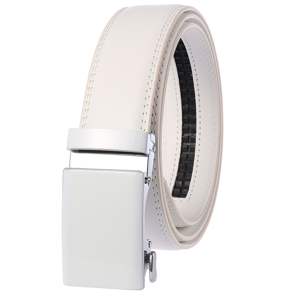 Thumbnail: Ceinture de Marque de Luxe pour Hommes blanche