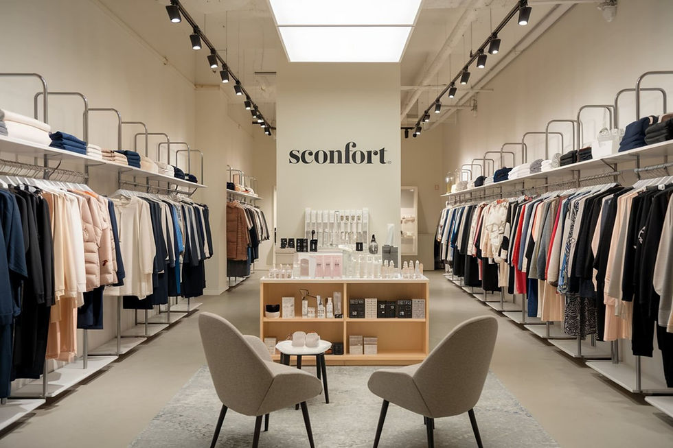 Portrait de la boutique de vêtements et de poduits de beauté en ligne "sconfort.com", vue de l'intérieur 4
