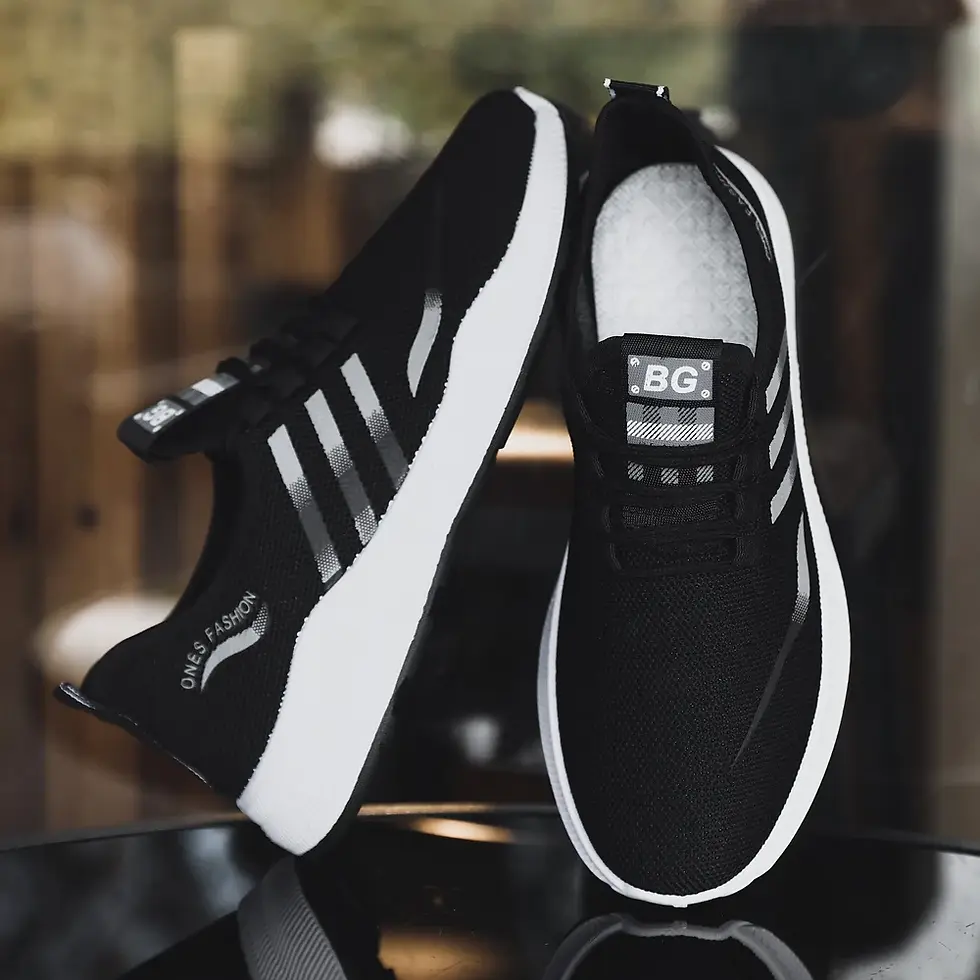Thumbnail: Chaussures noires/grises vue de côté 2