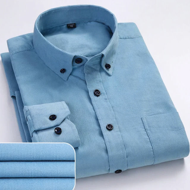 Thumbnail: Chemise en velour verte vue de face