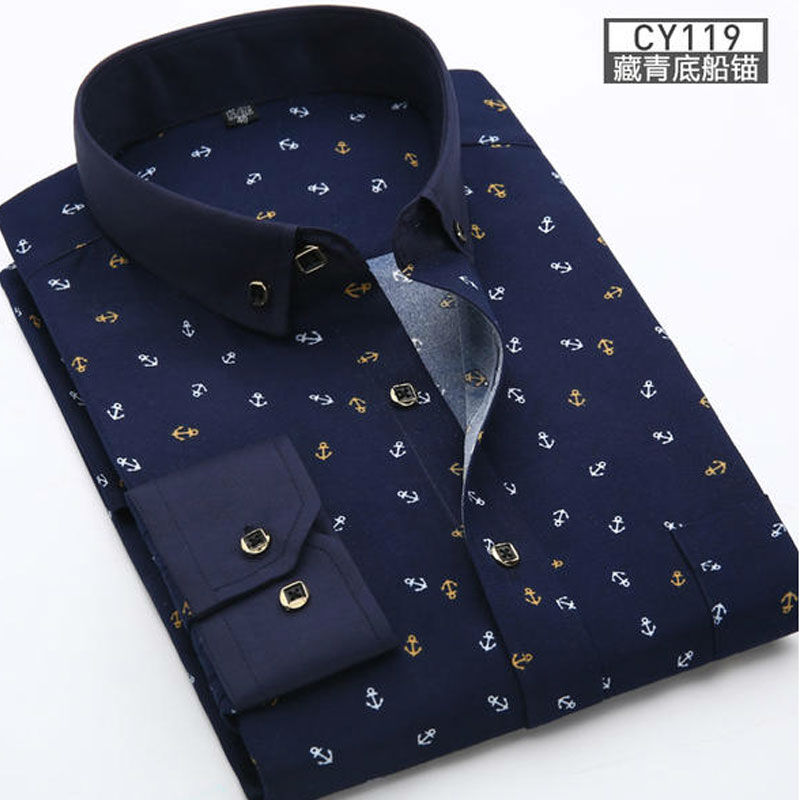 Thumbnail: Chemise à Manches Longues Homme – Décontractée, Légère & Idéale pour le Printemps/Été pliée vue de face noire