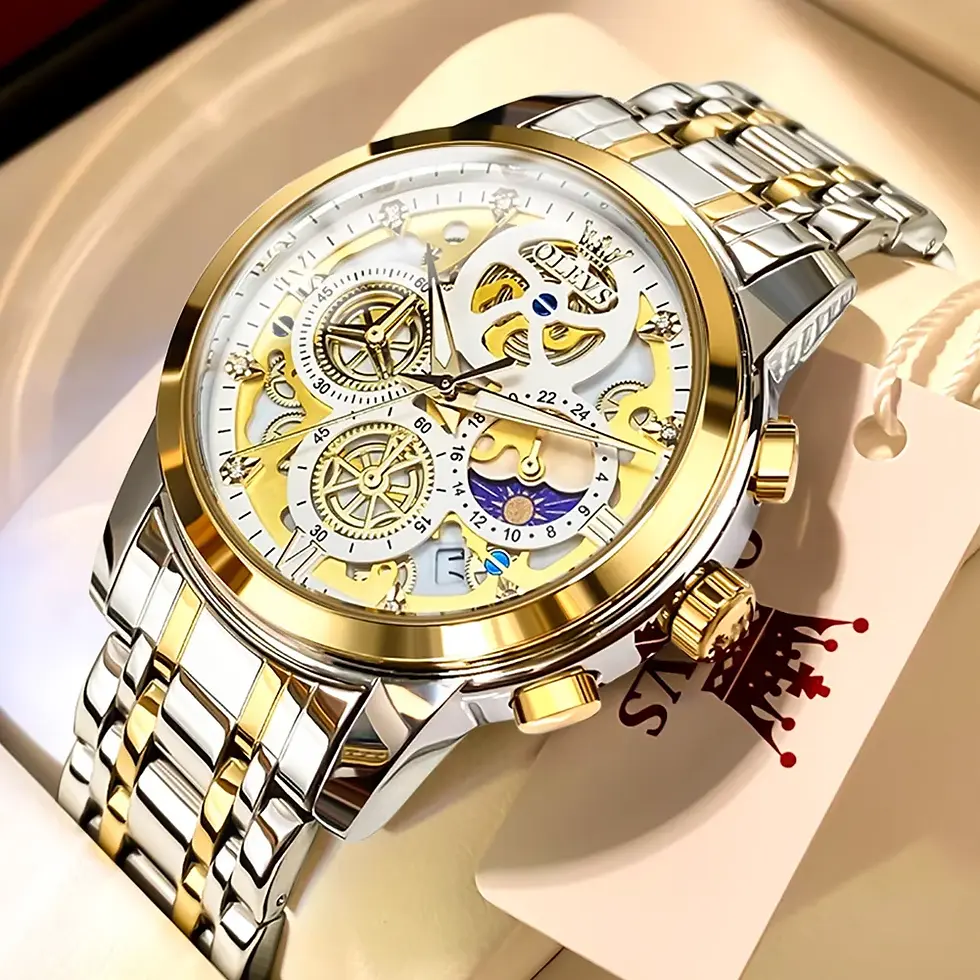 Miniature : montre or argent vue de face